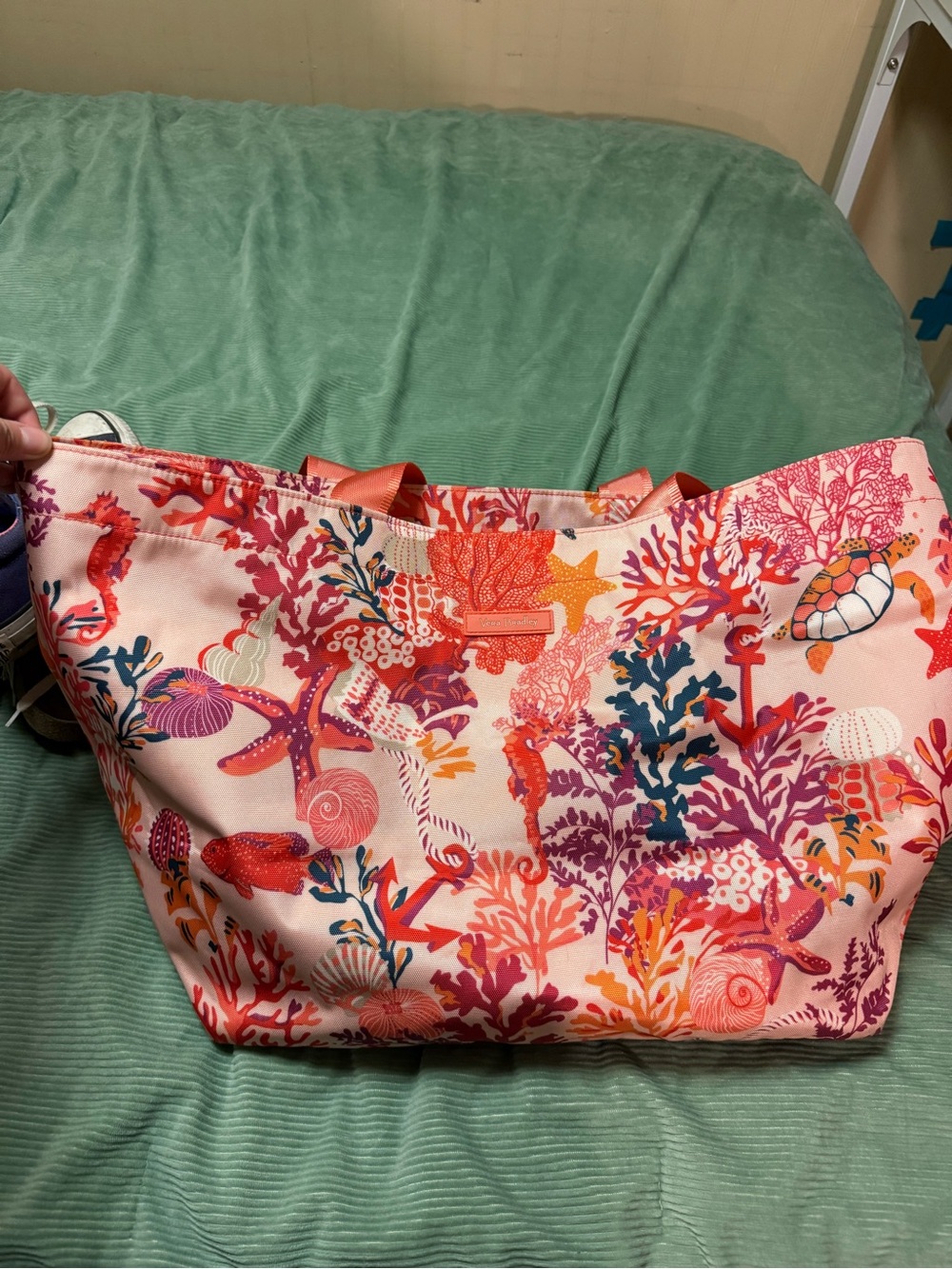 Vera Bradley Coral Reef Print Tote - Pink, Orange, Navy